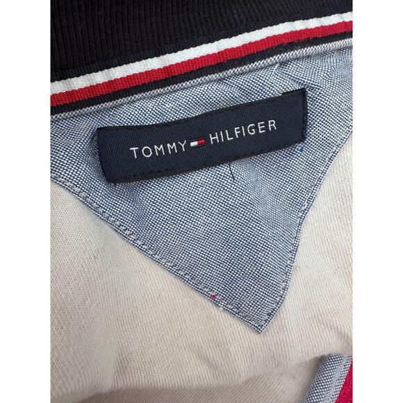 Tommy Hilfiger Men's Color Block Pullover Sweater 1/4 Zip Size Large Vintage GUC - Picture 8 of 8